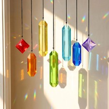 7Pack Prisms Crystal Suncatchers for Windows Hanging Rainbow Maker