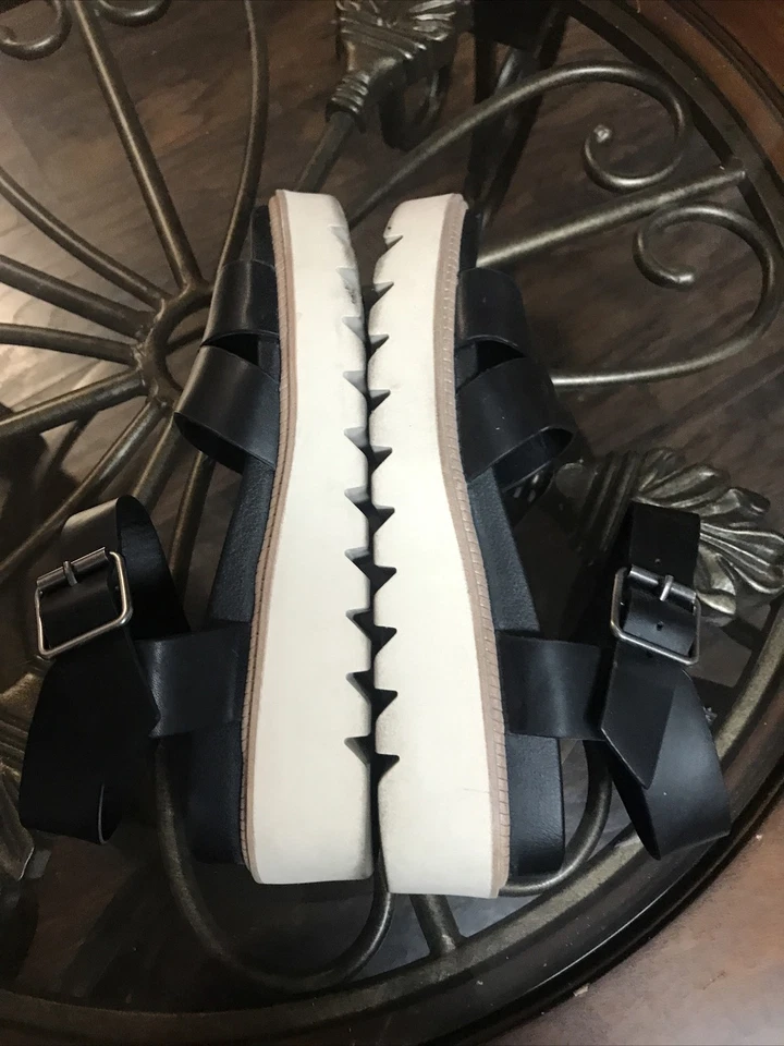 Sandalia Mujer Mia Jovis Cuero Negro Talla 6 1/2 Foto 4 de 4