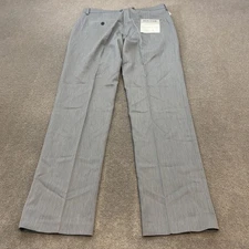 Kenneth Cole Reaction Pants Mens 33x32 Gray Stretch Slim Fit Flat Front Dress