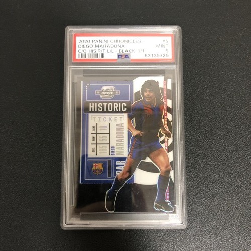 Panini Chronicles Contenders Optic Historic Ticket Diego Maradona Black 1/1 PSA9