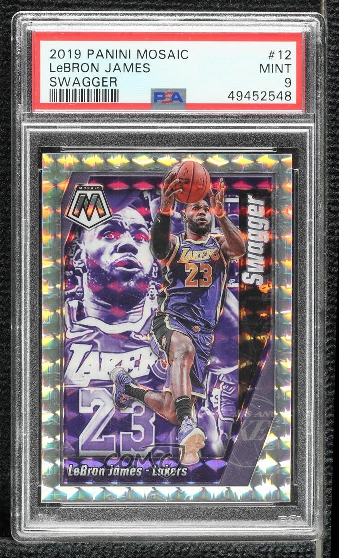 2019-20 Panini Mosaic Swagger LeBron James #12 PSA 9 MINT 0nr3