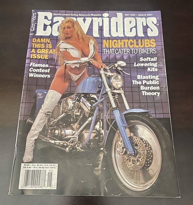 1992 Easyriders May Magazine David Mann Centerfold Intact Collectible