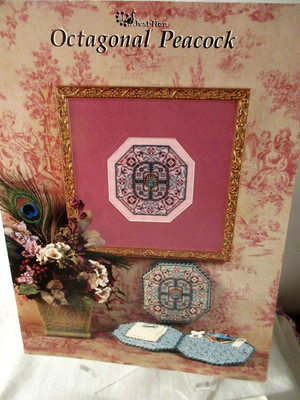 Just Nan OCTAGONAL PEACOCK Ctd Cross Stitch Pattern w/ Emb Pack JN100
