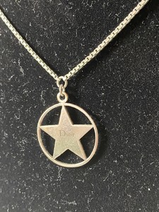 dior silver necklace