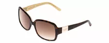 KATE SPADE LULU Women's Sunglasses Tortoise Havana/Off-White/Gold Sparkles 55 mm