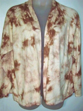 NWT Womens ISAAC MIZRAHI Marbleized Open Style Cardigan Sweater Jacket 2X 22/24