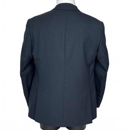 Aquascutum dunkelblau strukturierter Wollanzug 2-teilig Größe 44R W38” L31” - Bild 6 von 11