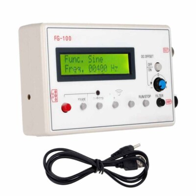 For DDS Function Signal Generator Module 1HZ-500KHz Sine+Square Wave+Case FG-100