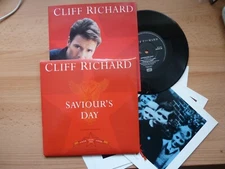 CLIFF RICHARD - SAVIOUR'S DAY - 7" SINGLE / 50 YEARS DECADE PACK WITH 5 CARDS
