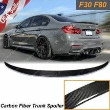 For BMW F30 F80 M3 Sedan Carbon Fiber Boot M Performance Trunk Lid Spoiler Wing