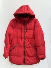 Zara Trafaluc giacca piumino vero rosso cappuccio cappotto invernale coulisse piccolo
