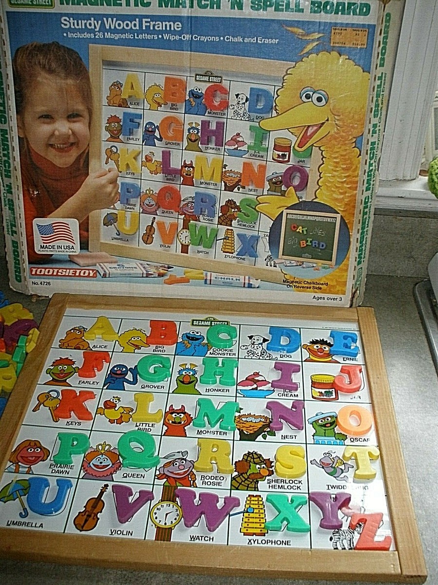 アンティーク(マジック用) Vintage 1992 Tootsietoy #4726 Sesame Street Magnetic Match n Spell