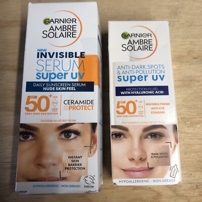 Garnier Ambre Solaire LSF 50+ Super UV Invisible Face Serum 30ml und Schutz