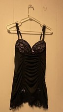 VINTAGE VELVET KITTEN LINGERIE / GOWN M/L.