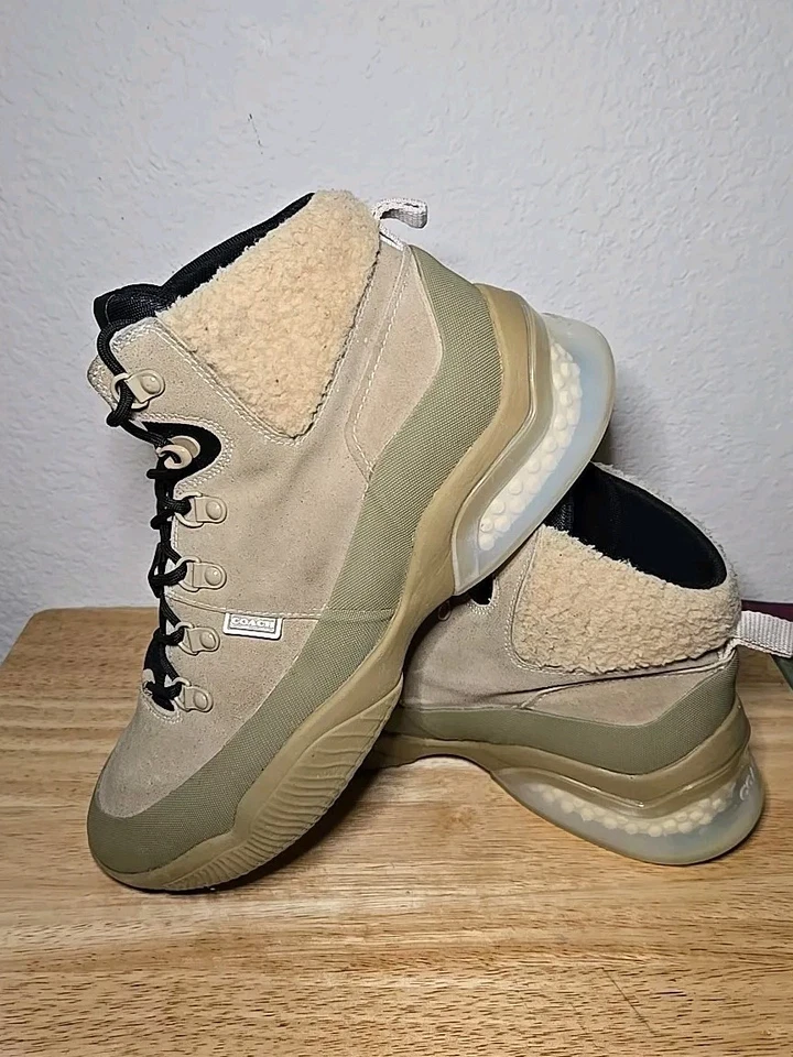 NUEVO EN CAJA Botas de Senderista Coach Citysole Hombres Talla 11 D/Avena Negro Piel de Sherpa Zapatos Oliva Foto 2 de 4