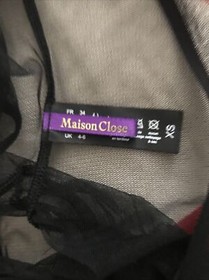 Maison Close Longewear Ruched Sheer Mesh Catsuit Black Size XS US 2 Inseam 28 In