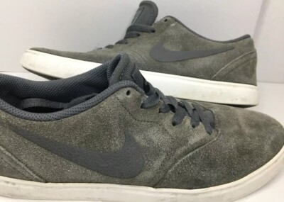 Nike SB grau Wildleder Jungen Herren Turnschuhe Größe UK 5 GEBRAUCHT schöner aussehen als Fotos!
