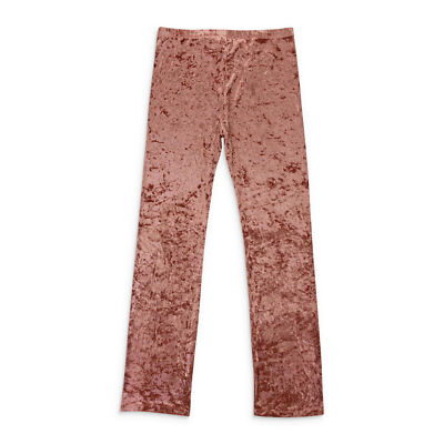 NWT CALLIPYGIAN CRUSHED VELVET DUSTY PINK WOMEN'S STRAIGHT PANTS SIZE XS $125