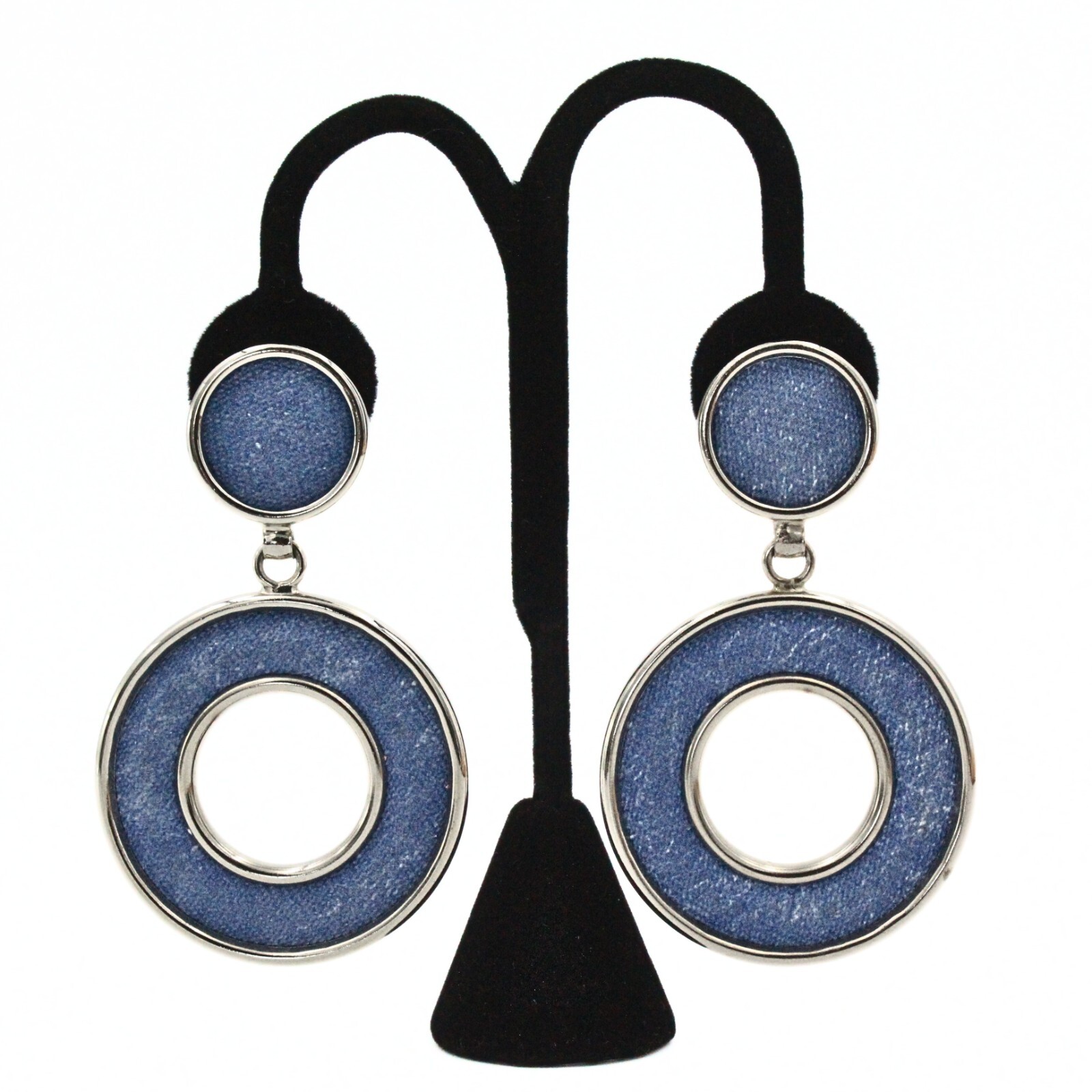 Statement Silver Plate Denim Massive Fall Summer … - image 2