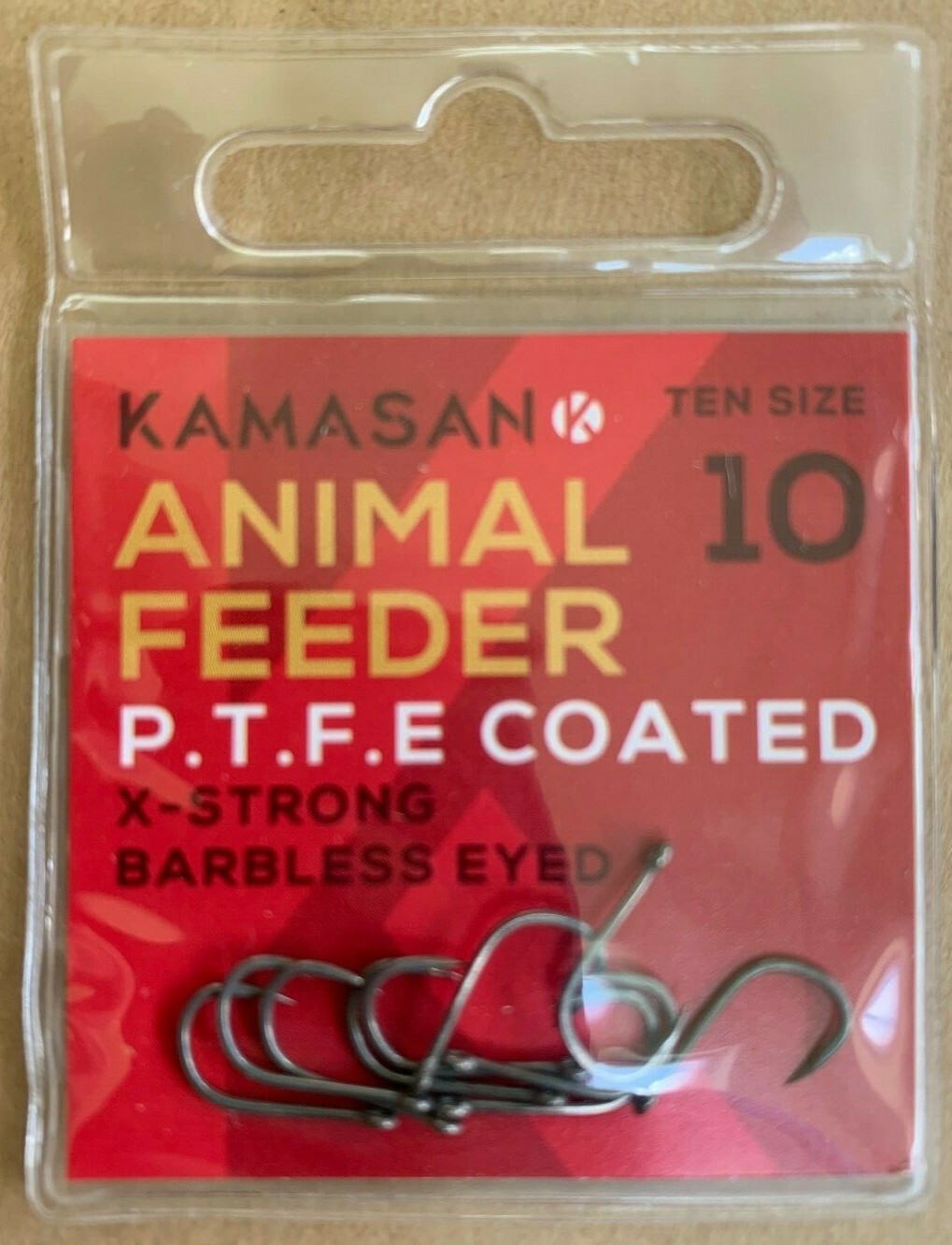 KAMASAN ANIMAL FEEDER, T911, T911X, P.T.F.E. COATED HOOKS all sizes