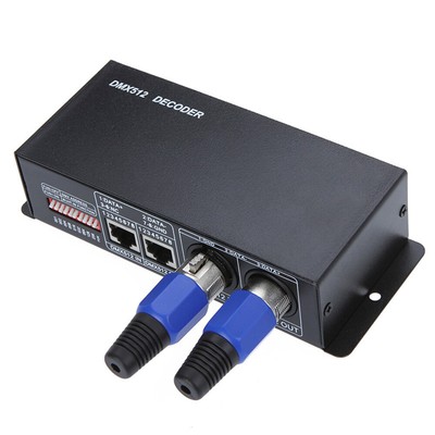 DMX 512 LED Decoder Controller for RGB Tape Strip Light Dimmer Driver T0K7