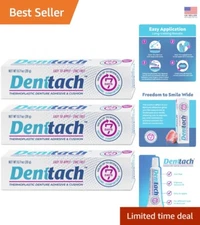 Secure Thermoplastic Denture Adhesive & Reliner Cushion, Long-Lasting Pack of 3