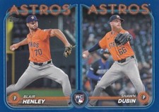 BLAIR HENLEY SHAWN DUBIN TOPPS UPDATE ROOKIE ROYAL BLUE RC ASTROS #US252 2024 24