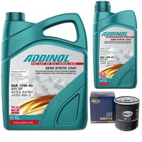 MotoröL Set Addinol 10W-40 6 Liter + ÖLfilter FüR Citroen Fiat Peugeot Renault