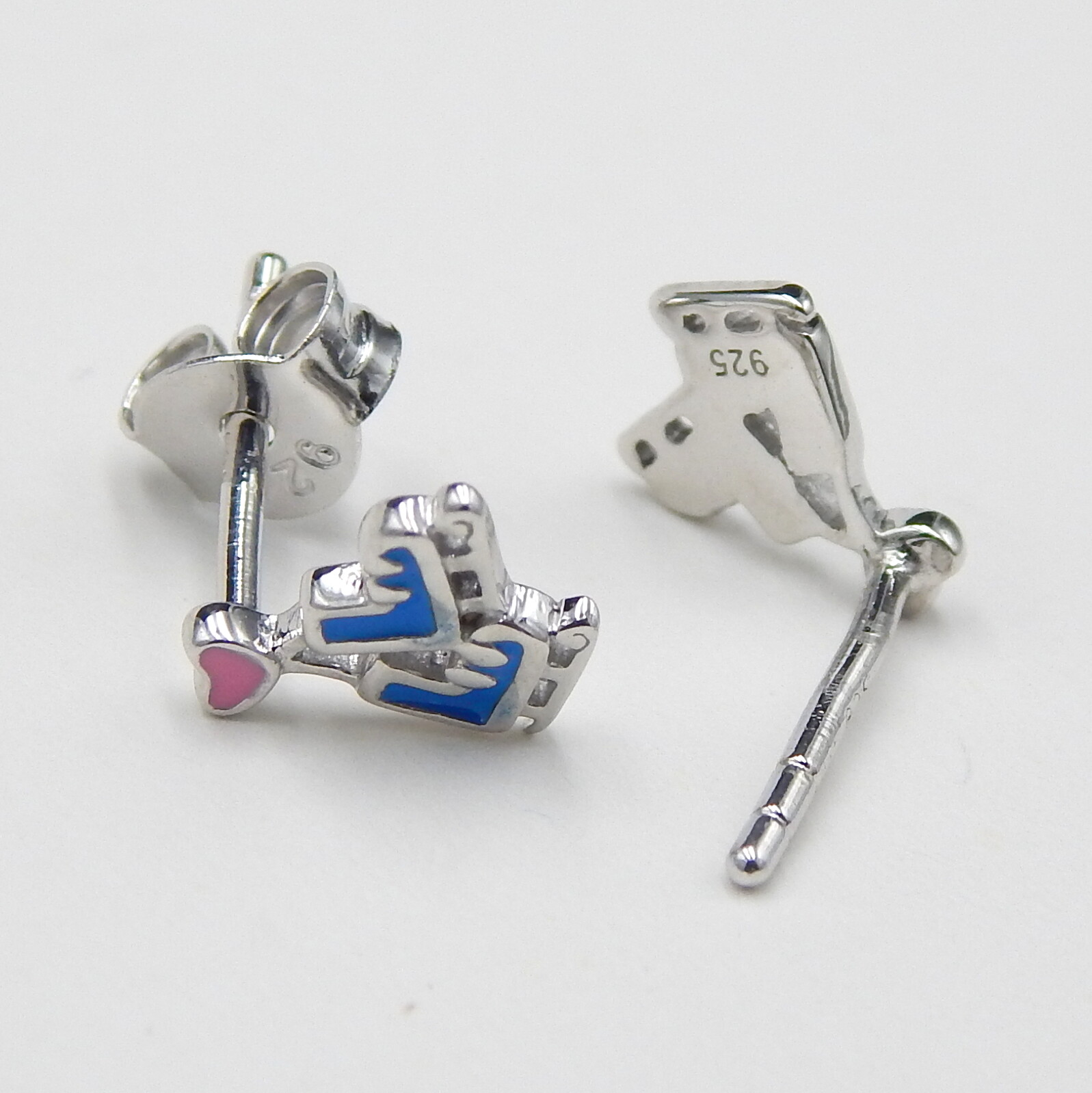 ICYROSE LIMITED 925 STERLING SILVER LOVE TINY ICE SKATES KIDS STUD