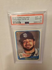2019 TOPPS GALLERY HERITAGE FERNANDO TATIS JR. PSA 10 ROOKIE RC #HT-38🔥🔥🔥 
