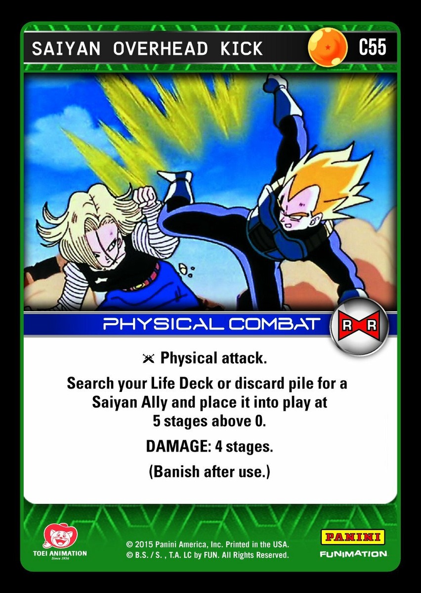 DBZ Dragon Ball Z TCG Card Panini Evolution C55 Saiyan Overhead