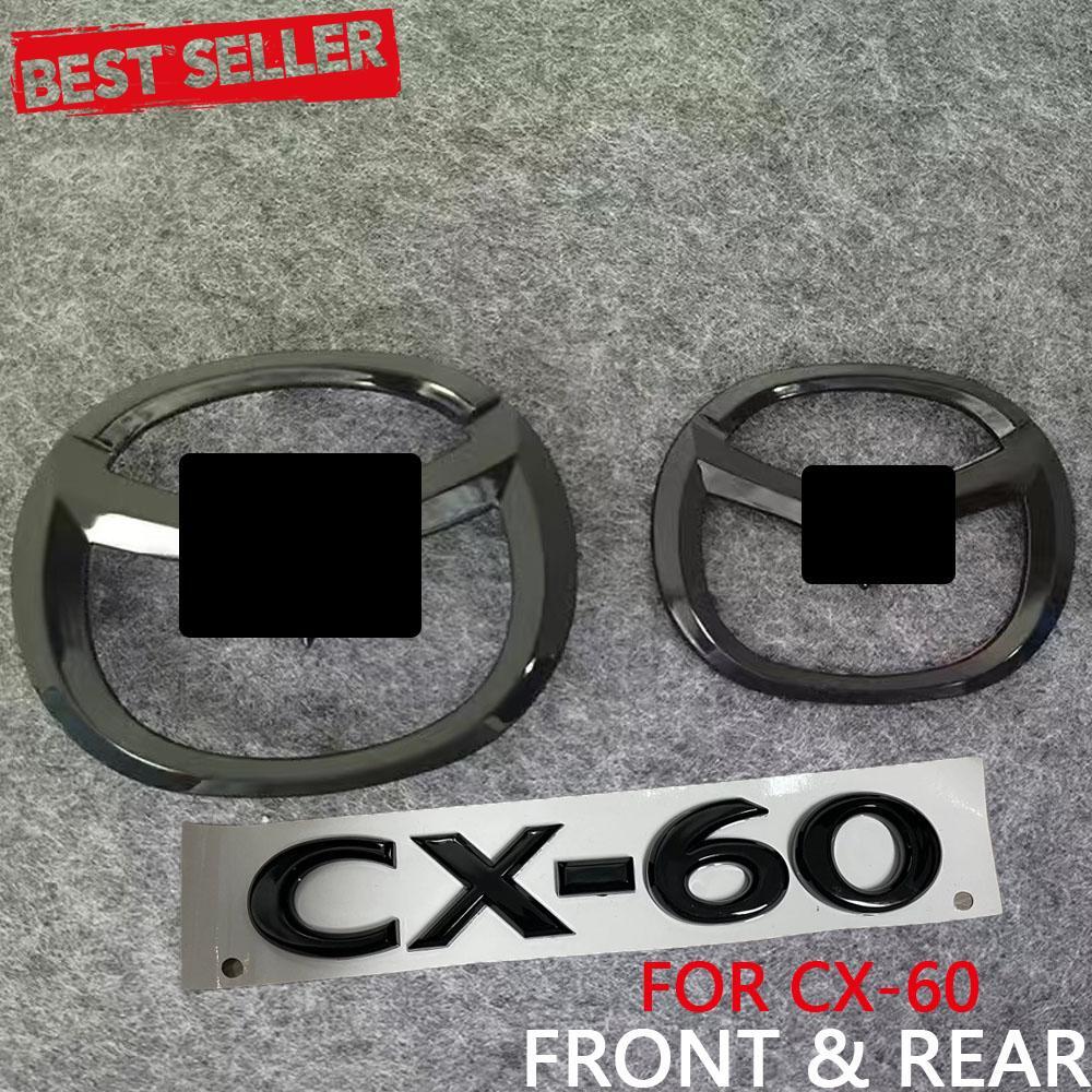 2022-2024 Mazda CX-60 Gloss Black Front Grill & Rear Badge Emblem