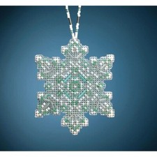 Aqua Mist Snowflake Ornament by Mill Hill Beaded Holiday Collection