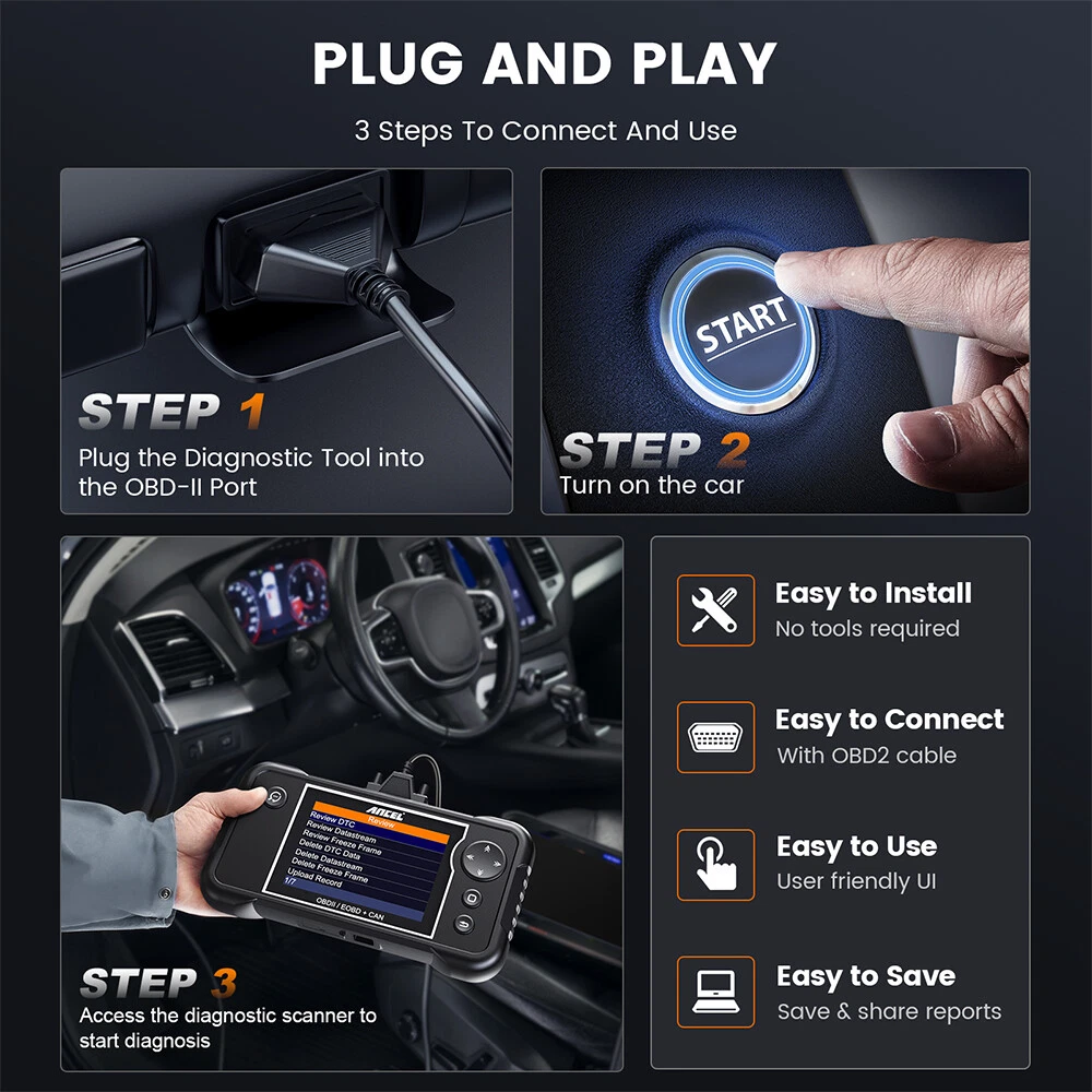 Ancel FX2000 OBD2 Scanner ABS SRS Code Reader Check Engine Car Diagnostic Tool - Picture 9 of 14