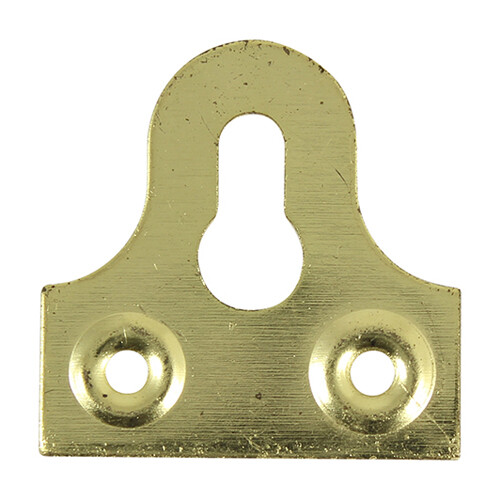 Timco Mirror Plates Mounting Mirrors Walls Slotted Electro Brass 32mm - 4 Pieces