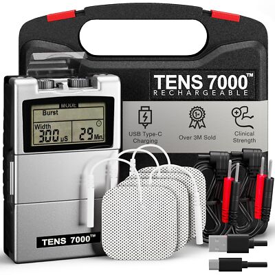 	TENS 7000 Rechargeable Tens Unit Muscle Stimulator Back Pain Relief 4	