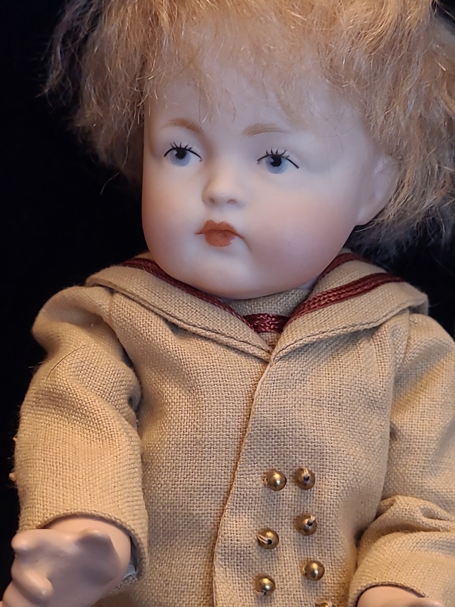 Real Seeley Body USA Doll Painted Porcelain Face Glass Blonde Wig