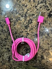 3ft USB-A to iPhone Cable Fast Charging/Data Transfer Cord Dark Pink