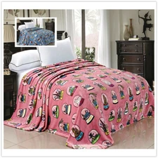 Flannel Fleece Throw Blanket Cute Pattern Ultra Soft Warm Cozy Winter Blanket