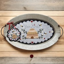 Pre-Washed Wool Blend Felt Penny Rug Kit - Bee Kind - Table Runner Kit