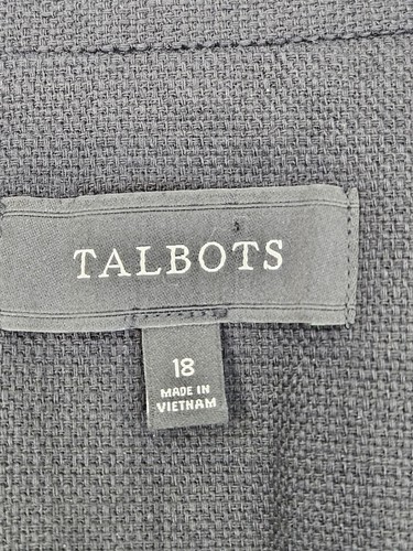 Talbots Womens Textured Fringe Blazer 18 Tailored Soft Cotton Classic Business - Picture 9 of 10