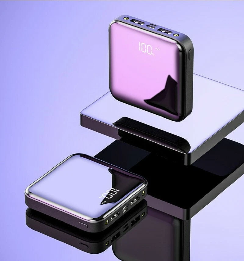 20,000mAh LED Mirror Power Bank - Fast Portable Charger