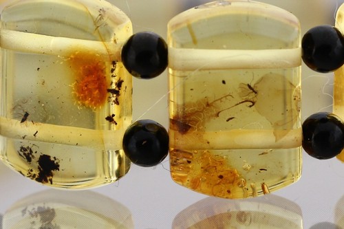FOSSIL INSECTS Genuine BALTIC AMBER Large Stretch UNISEX Bracelet 10.2g 30301-14 - 第 9/13 張圖片