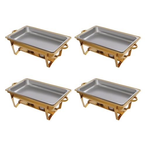 4PCS  Chafing Dish Buffet Warmer Set,Chafing Dish Set  Chafing Buffet Dishes - Picture 6 of 23