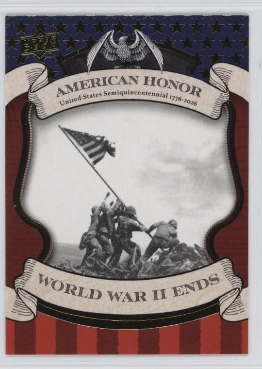 2026 Upper Deck USA 250th Anniversary Glory Parallel SP #42 World War II Ends