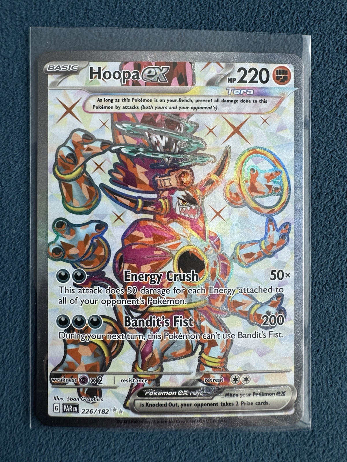Pokemon TCG Hoopa EX Paradox Rift Full Art 226/182 (HAS DAMAGE)