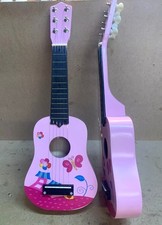 21" PINK  CHILDRENS GIRLS WOODEN ACOUSTIC GUITAR MUSICAL INSTRUMENT XMAS