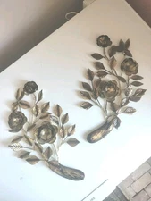 Imperial Metal Roses Art Work Mid Century Modern Design Vintage Rare