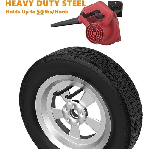 Heavy Duty Garage Hooks Non Slip Rubber Coated Tool Organizer Wall Mount New - Picture 30 of 34