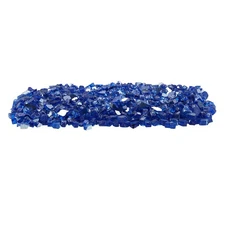 Uimoso 10 lbs Cobalt Blue Glass Rocks for Fire Pit & Fireplace, 1/2-Inch